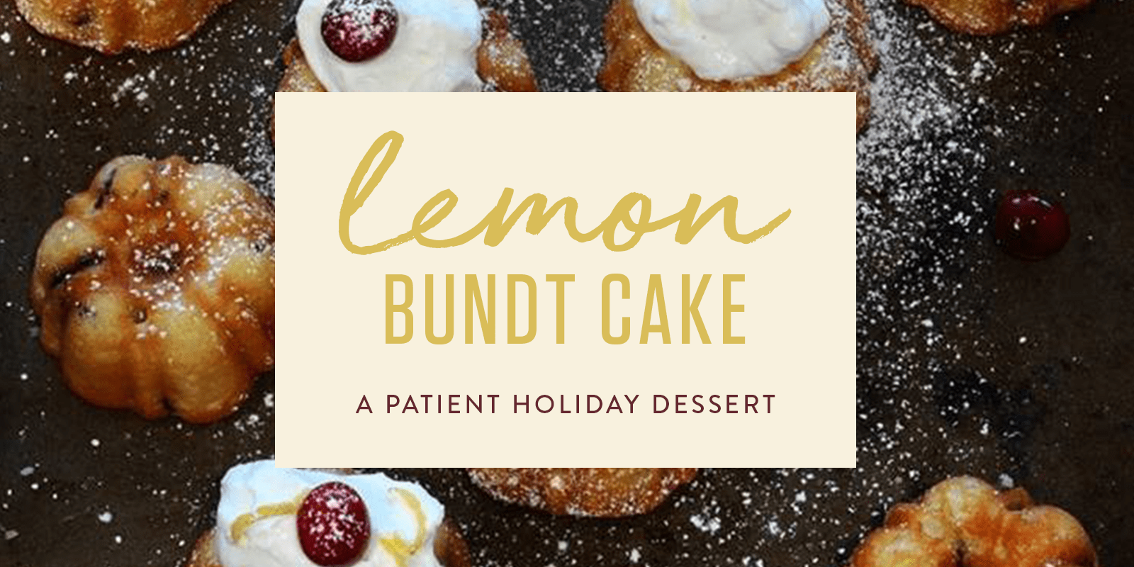 Chef Norbert Bomm's Christmas Lemon Bundt Cake