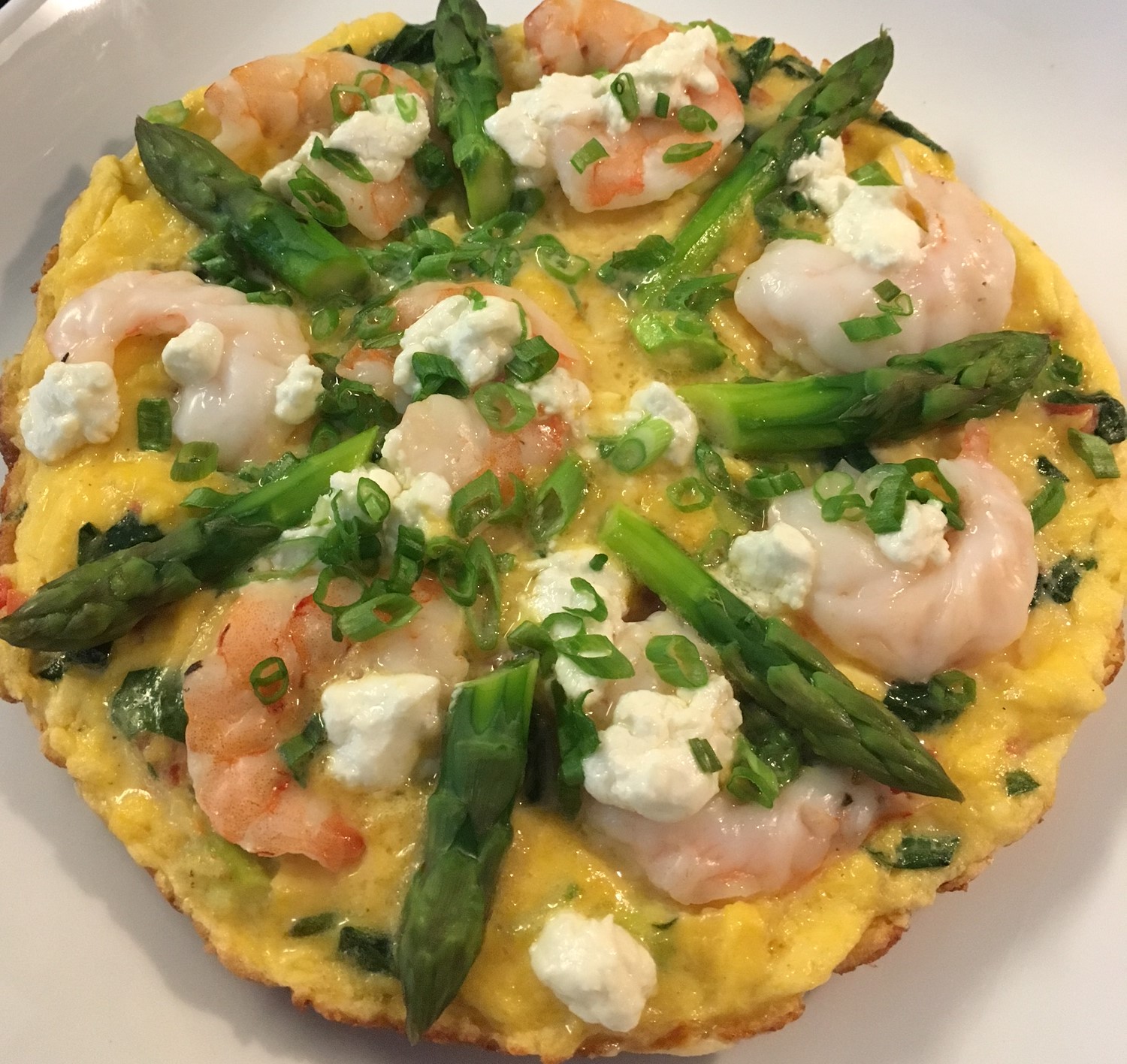 A serious Shrimp Frittata from Chef Braldey Czajka, Systems Executive Chef with Children's Healthcare of Atlanta & MHC. This dish will fit in your New Year's Diet!