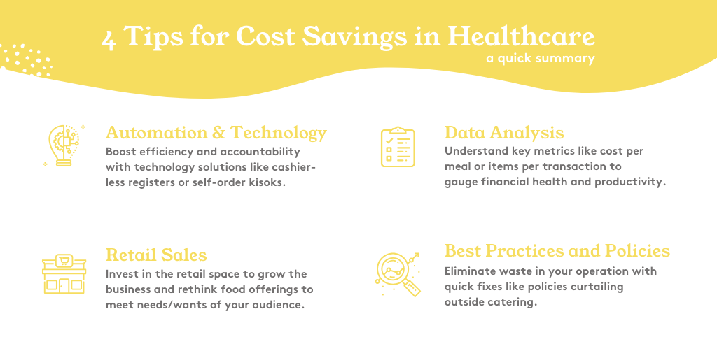 We share 4 tips for hospitals focused on controlling foodservice costs