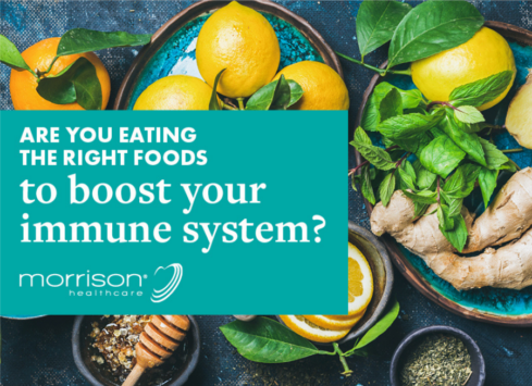 Immune boosting foods: lemons, ginger, basil leaves, oranges and honey