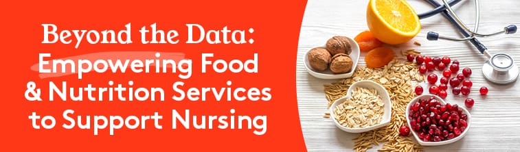 Healthy foods and medical equipment supporting nursing through food and nutrition services