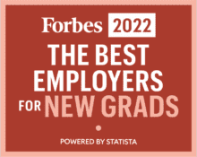 Forbes 2022 The Best Employers for New Grads logo powered by Statista