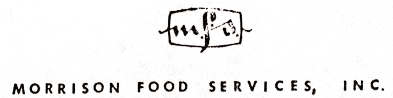 Morrison Food Services, Inc. logo featuring stylized handwritten text on white background