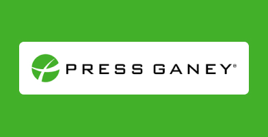 Press Ganey logo on green background