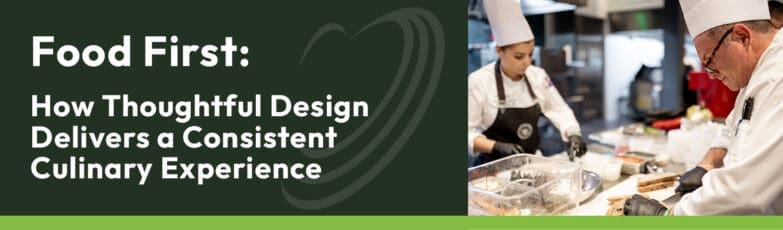 Chefs prepare food in a commercial kitchen for a consistent culinary experience