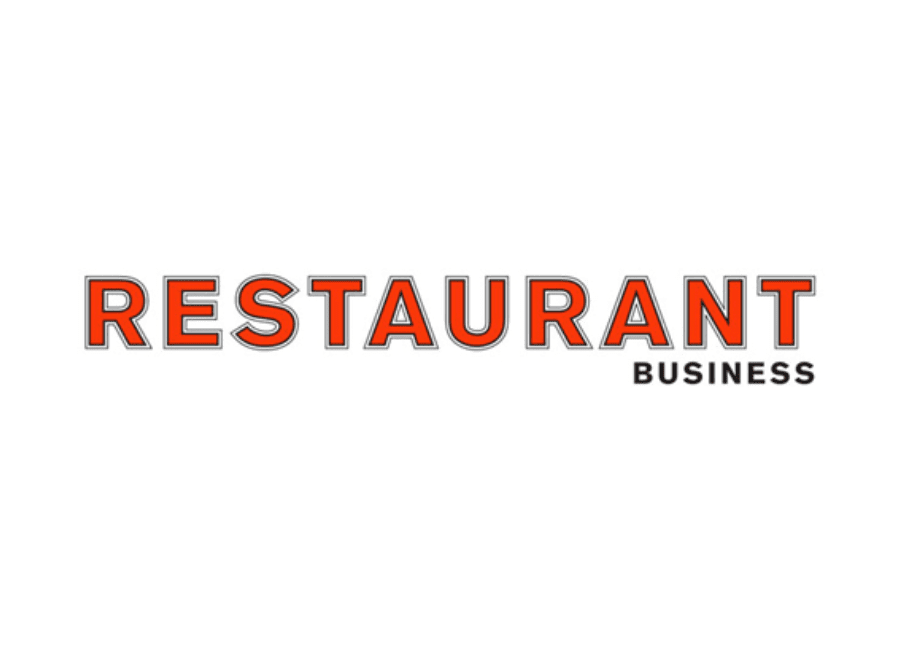 Restaurant Business logo featuring orange and gray text on white background