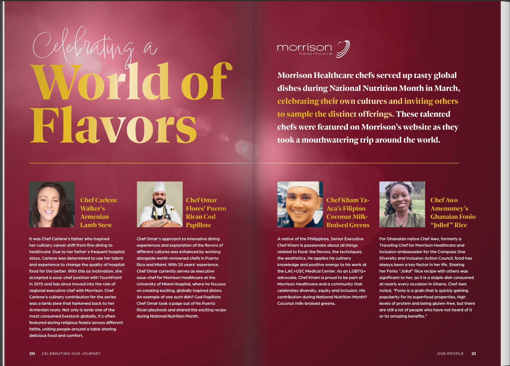 Morrison Healthcare chefs celebrate world flavors during National Nutrition Month