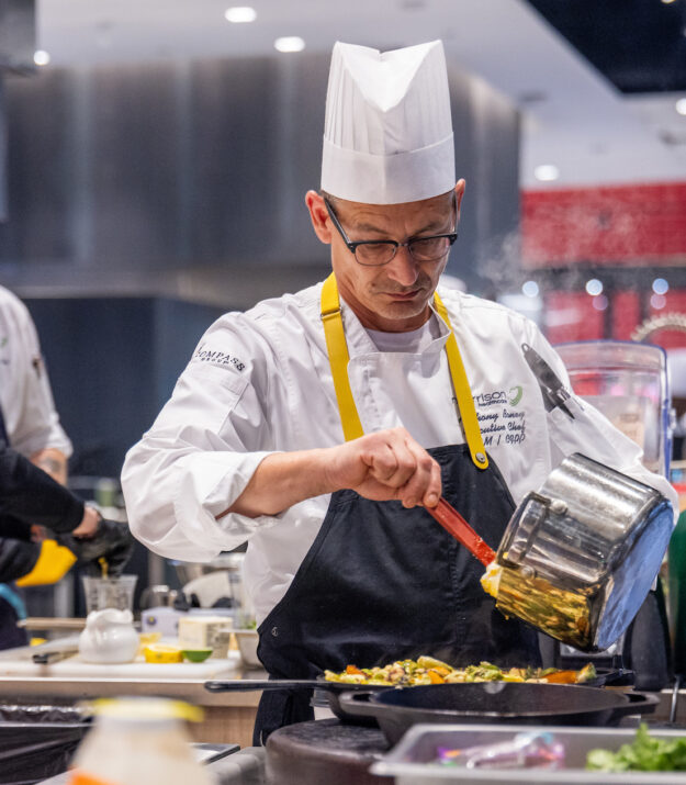 Morrison Chef prepares meal in Dallas TX
